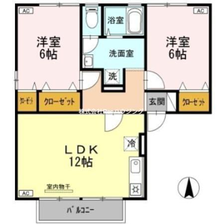 メゾネットクレール(2LDK/1階)の間取り写真