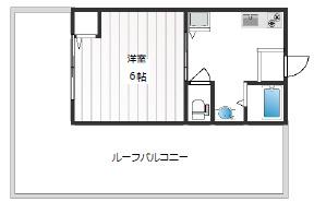 ラムール王塚台 角(1LDK/4階)の間取り写真