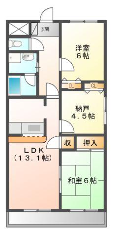 メゾンドール南千里(3LDK/5階)の間取り写真