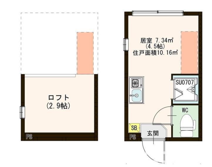 CRAISE (ワンルーム/2階)の間取り写真