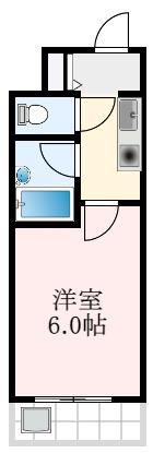 ヴァリー深井(1K/3階)の間取り写真