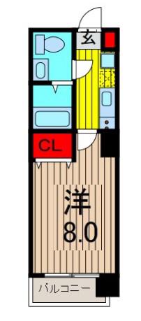 ミルーナリュクス西川口(1K/7階)の間取り写真
