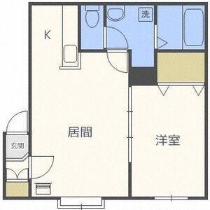 カーナ・ハギナカ(1LDK/3階)の間取り写真