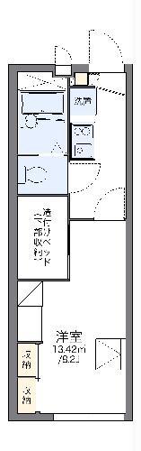 レオパレスディアコート中島II(1K/2階)の間取り写真