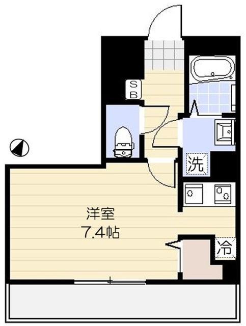 サンシエ大宮(ワンルーム/3階)の間取り写真