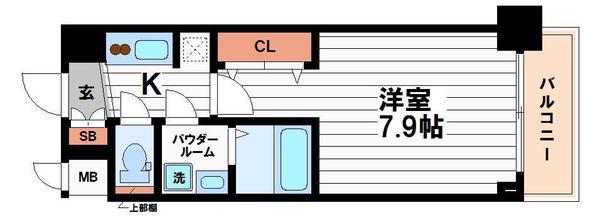 S-RESIDENCE堺筋本町UNO(1K/10階)の間取り写真