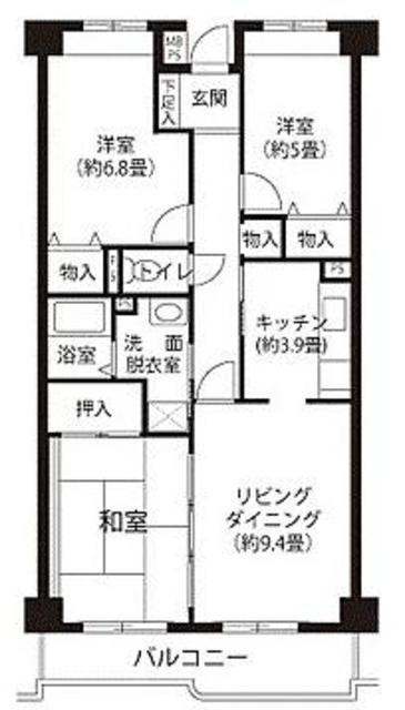 ヴェルジュ・ノール(3LDK/1階)の間取り写真