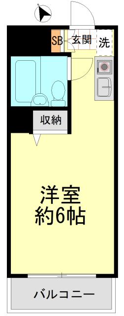 アイディ平和島(ワンルーム/4階)の間取り写真