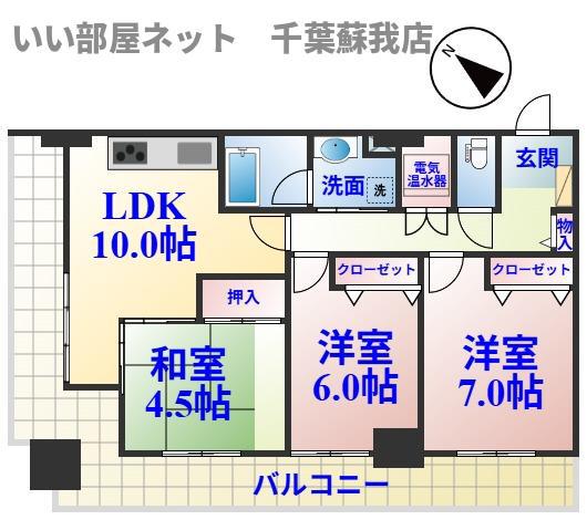 オーシャンビュー壱番館(3LDK/17階)の間取り写真