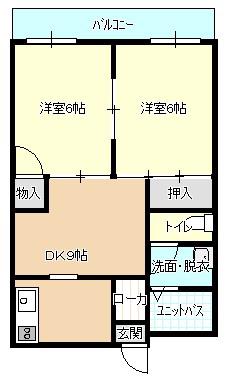 BAUHAUS舟入中町NO.18(2LDK/8階)の間取り写真