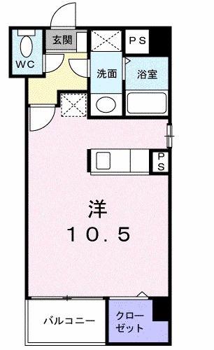 地下鉄堺筋線 恵美須町駅 徒歩7分 7階建 築21年(ワンルーム/4階)の間取り写真