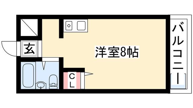 三松ハイツ(ワンルーム/3階)の間取り写真