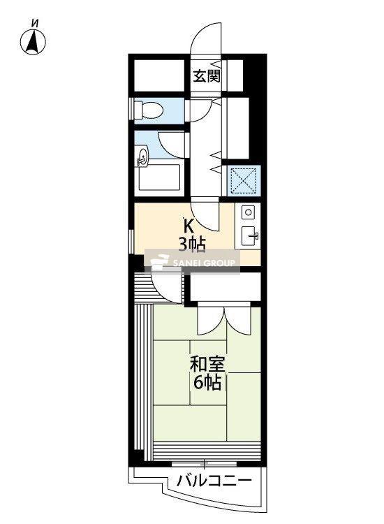 MAC所沢ビル(1K/7階)の間取り写真