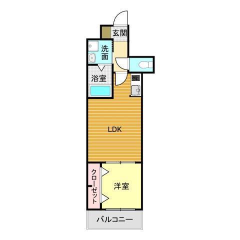 サンクレシア新下関秋根(1LDK/5階)の間取り写真