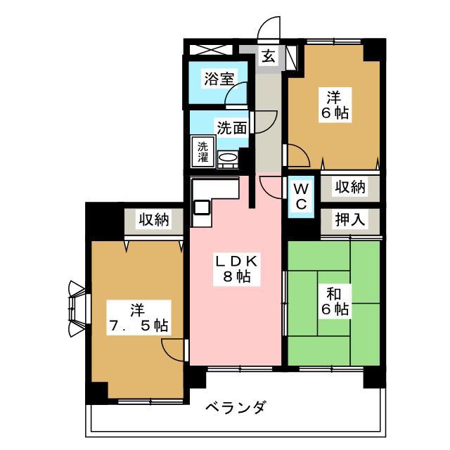 エポック新横浜(3DK/4階)の間取り写真