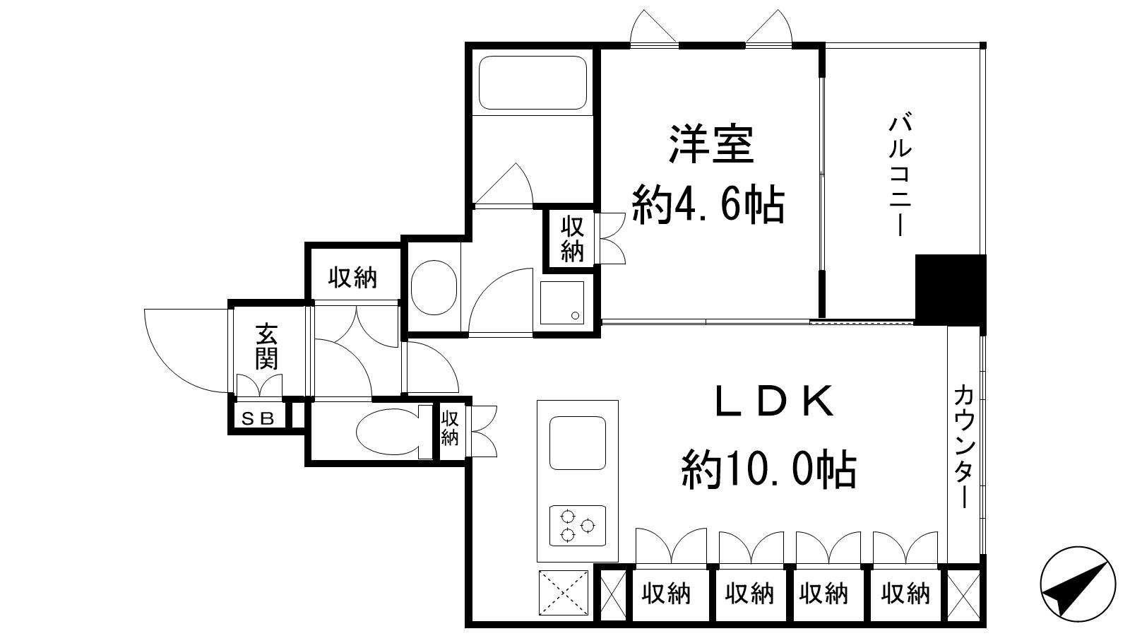 パレソレイユ日本橋三越前(1LDK/3階)の間取り写真