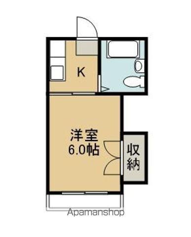 第6三重野ビル(1K/2階)の間取り写真