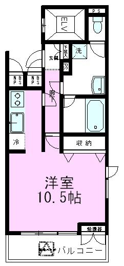ヴィラロイヤル荻窪(1K/3階)の間取り写真