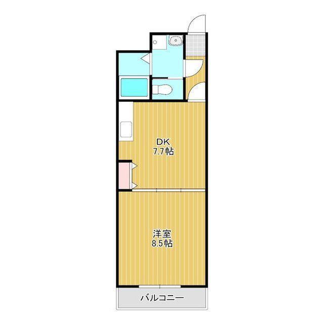 E-STAGE I(1DK/1階)の間取り写真