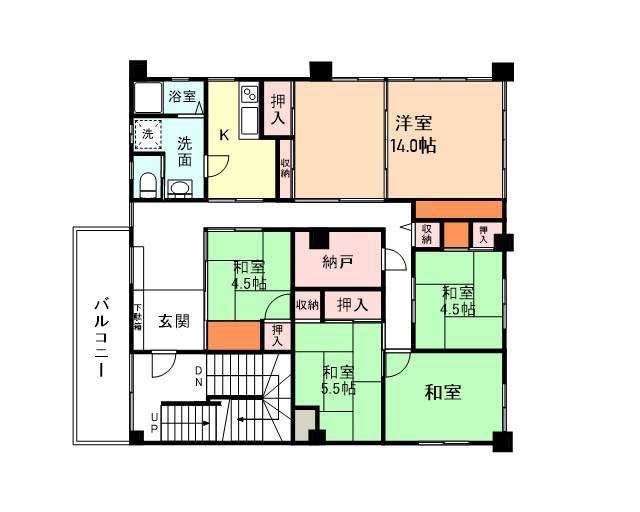千歳ビル(5DK/3階)の間取り写真