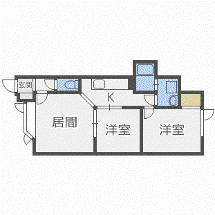 ベルエトワール(2LDK/3階)の間取り写真