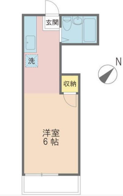 ポルシェ聖蹟桜ヶ丘II(ワンルーム/1階)の間取り写真