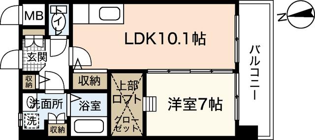 ルネススターツ(1LDK/4階)の間取り写真