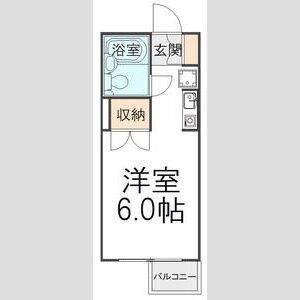晴嵐マンション(1K/2階)の間取り写真