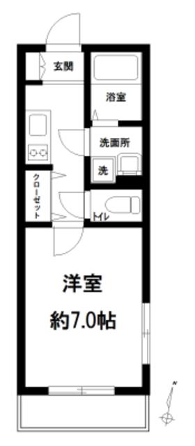 ファーストコート泉町(1K/2階)の間取り写真