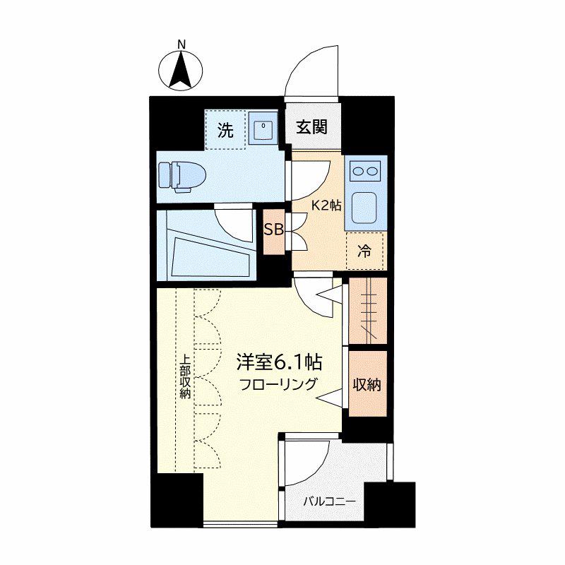 ブライズ三軒茶屋(1K/2階)の間取り写真