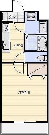 マンションきんかん(1K/5階)の間取り写真