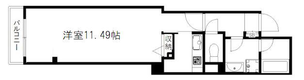 松庵BLDG(1K/2階)の間取り写真