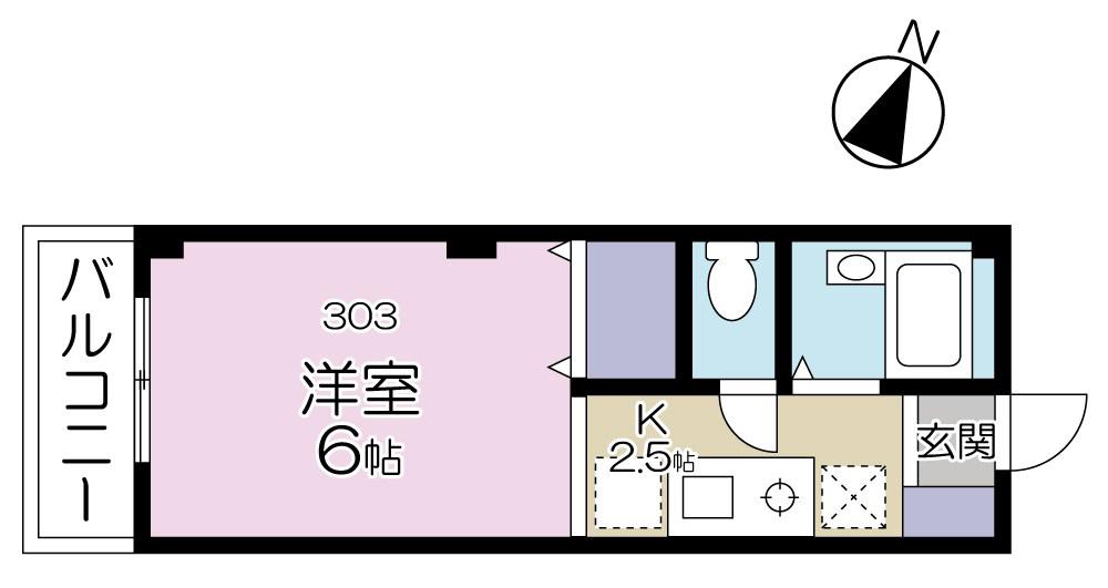 エスポアK&A(1K/3階)の間取り写真