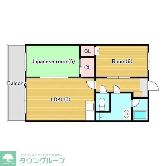ジーライズ松戸美野里町(2LDK/1階)の間取り写真