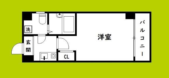 K-イーストビル(1K/3階)の間取り写真