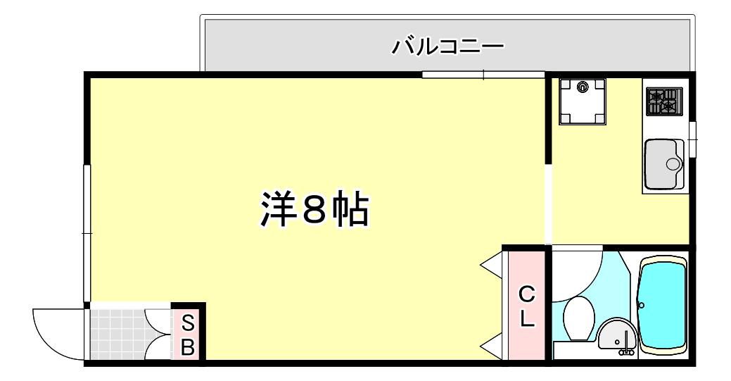 篠原マンション中山手(1K/1階)の間取り写真