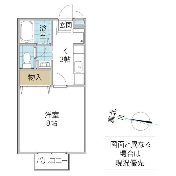ATHENA(1K/2階)の間取り写真