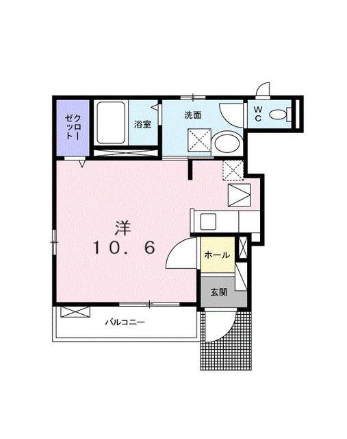 エトワール(ワンルーム/1階)の間取り写真