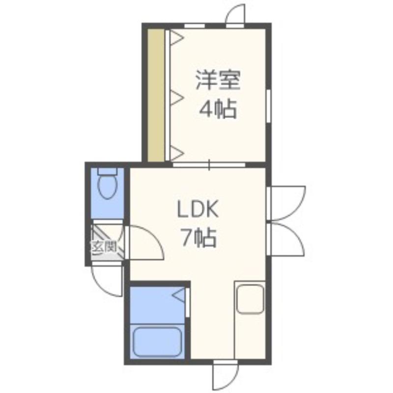 ライズ・フォレストI(1DK/2階)の間取り写真