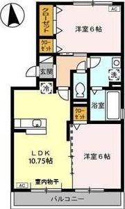 アーバンノール(2LDK/3階)の間取り写真