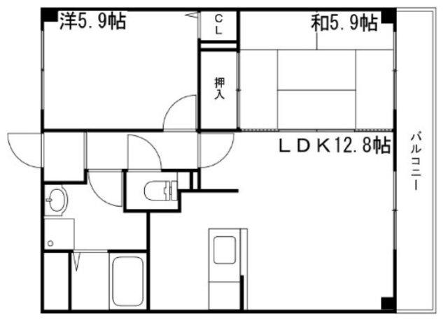 AG MEGA堂本(2LDK/2階)の間取り写真