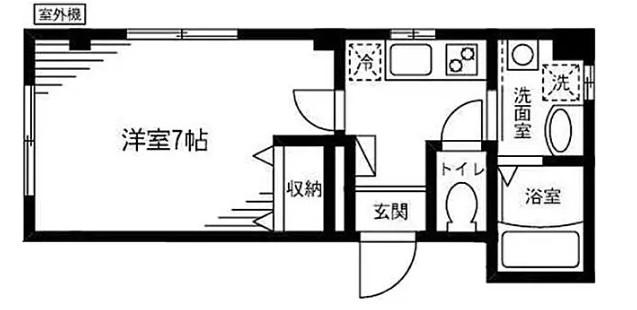 エーアストケイハウス(1K/3階)の間取り写真