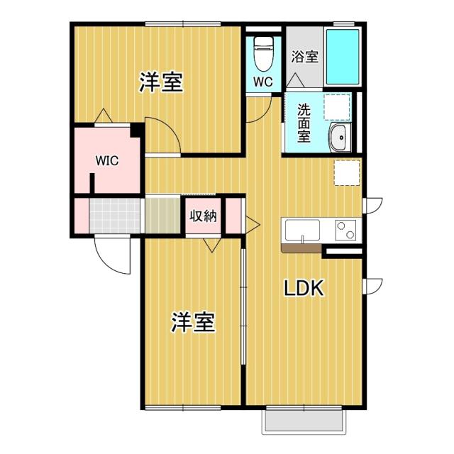 RANA COURT (2LDK/2階)の間取り写真