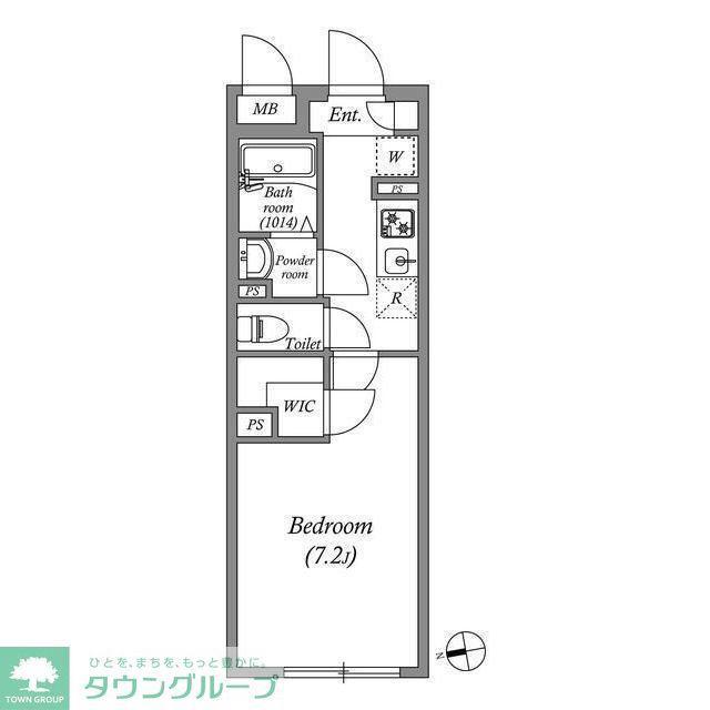 SOLASIA RESIDENCE荻窪II(1K/1階)の間取り写真