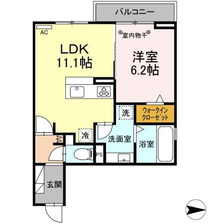 グラン桜台(1LDK/3階)の間取り写真