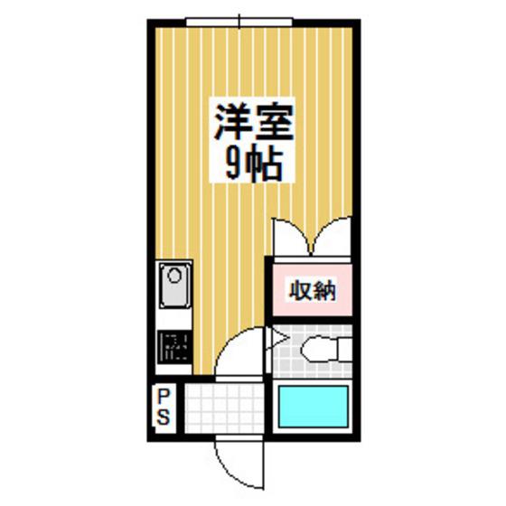 さくらハイム(ワンルーム/3階)の間取り写真