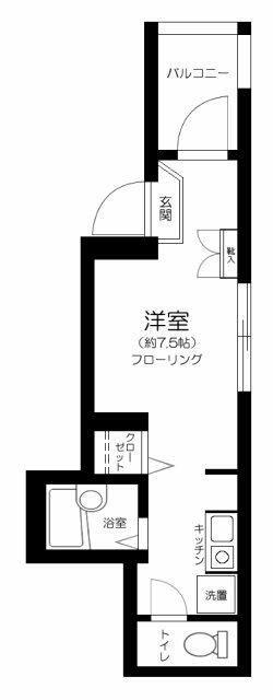 アルシオーネ町屋(1K/1階)の間取り写真