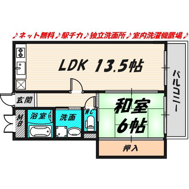 フォレストヴィラ(1LDK/3階)の間取り写真