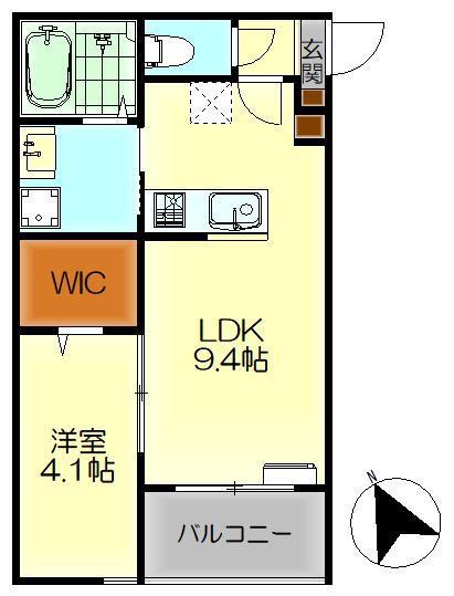 M・テラス吉浦新町II(1LDK/1階)の間取り写真