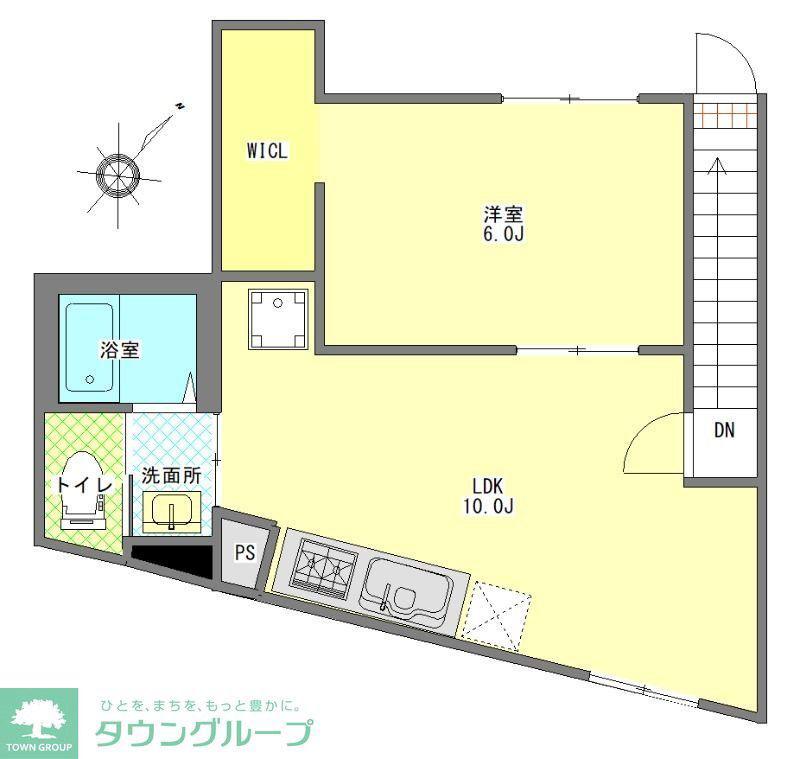 アピチェ西調布(1LDK/2階)の間取り写真